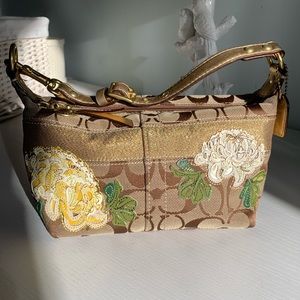 Coach Purse with Flowers
